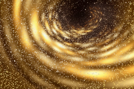 Background with gold glitter design, isolated on transparent abstract bokeh background. Generative AI.の写真素材