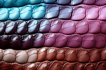 A light pastel glitter crystal background made from crocodile skin pattern. AI Generative.