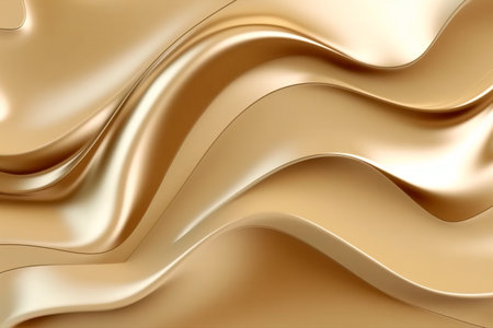 luxury Gold White background. Wave golden metal background. Generative AIの写真素材