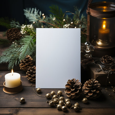 Flay lay Christmas Day objects on white table top. Text space image. High quality photoの写真素材