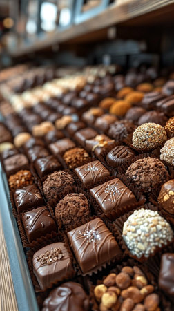 Making chocolate in the chocolate factory. AI Generative.の写真素材