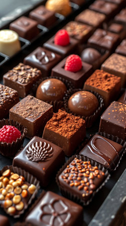 Making chocolate in the chocolate factory. AI Generative.の写真素材