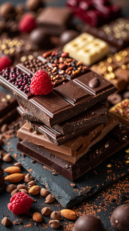 Making chocolate in the chocolate factory. AI Generative.の写真素材