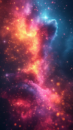 Planets galaxy orange Universe, Starry night sky, Milky way galaxy with stars and space dust in the...