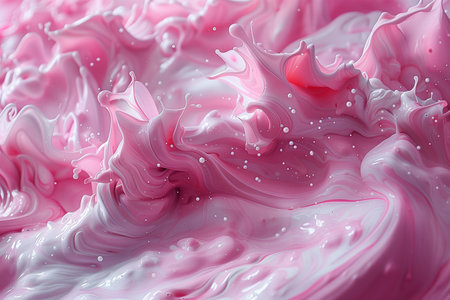 Background, acrylic texture, mixing of white paint pink. AI Generative.