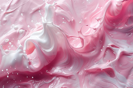 Background, acrylic texture, mixing of white paint pink. AI Generative.の写真素材