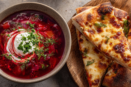 Borch, traditional Ukrainian food.