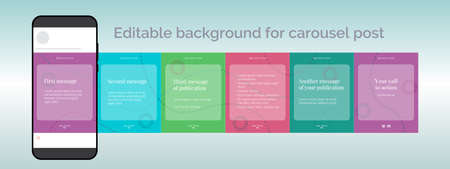 Background for a carousel post in glassmorphism styleのイラスト素材