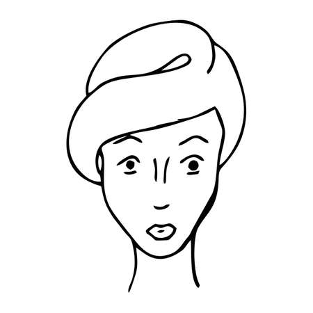 Girl Head Icon Vector in Beauty Salonのイラスト素材