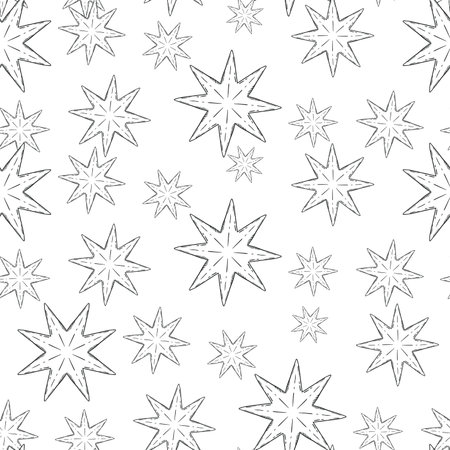 Stylized Star Pattern for Creative Design Perfect for Various Art and Craft Projectsのイラスト素材
