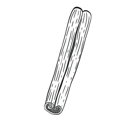 Cinnamon sticks skillfully twisted and formed into delightful spirals that exude warmth and comfortのイラスト素材