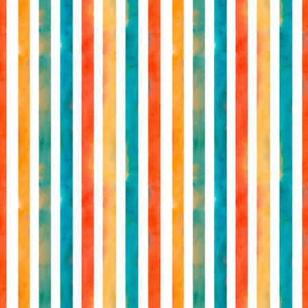 A Beautiful and Colorful Watercolor Stripe Pattern Background for Creative Projectsの写真素材