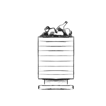 Stylized Trash Can That is Overflowing with Bottles and Cans for an Artistic Representationのイラスト素材