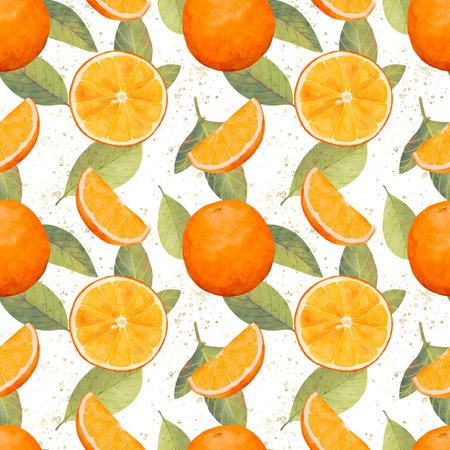 Vibrant Watercolor Depictions Of Orange Slices Promote Fresh Nutritious Branding And Online Presence