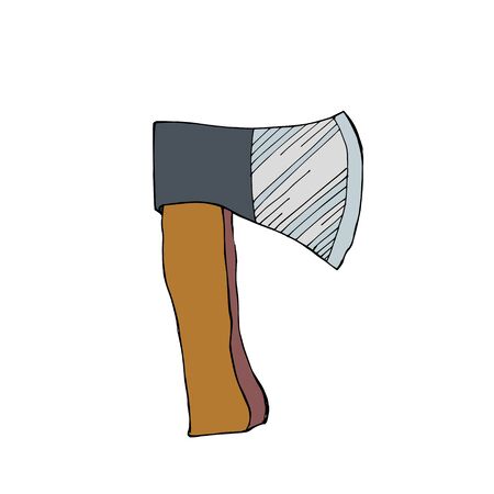 ax illustration. Element of construction tools for mobile concept and web apps. Detailed ax illustration can be used for web and mobile. Premium icon on white backgroundのイラスト素材