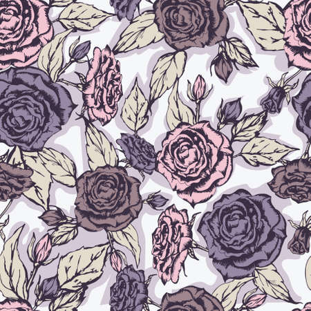 Seamless floral pattern. Flowers texture.のイラスト素材