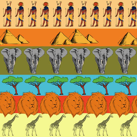 African art brochure flyer design vector template.のイラスト素材