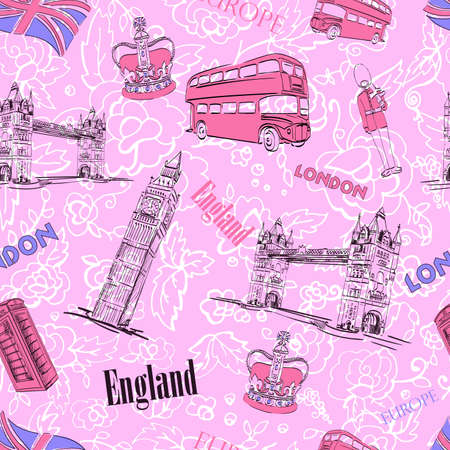 Vintage postcard with Big Benのイラスト素材