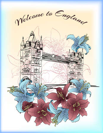 Vintage postcard with Big Benのイラスト素材