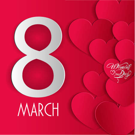 Happy women's day greeting card, gift card 8 Marchのイラスト素材