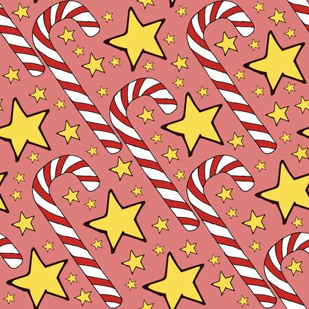 Colorful vector caramel cane pattern on background. Spiral collection. Vector isolated spiral icon. Geometric striped graphic background. Christmas holiday. Sweet creamのイラスト素材