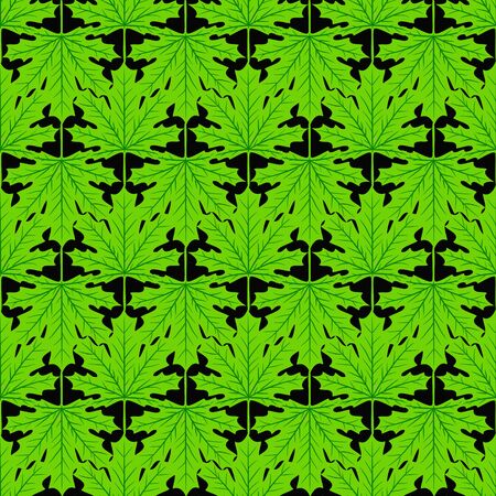 Autumn seamless leaf fall pattern with maple colorful leaves. Design for fall season posters, wrapping papers and holidays decorations. Vector illustrationのイラスト素材