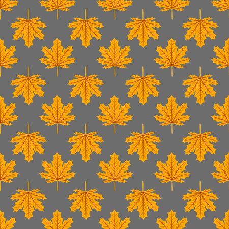 Autumn seamless leaf fall pattern with maple colorful leaves. Design for fall season posters, wrapping papers and holidays decorations. Vector illustrationのイラスト素材