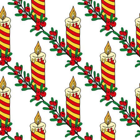 Seamless christmas pattern of christmas trees, stars and snowflakes. Seamless christmas pattern trees for web background design. Vector holiday illustration. Christmas winter background.のイラスト素材