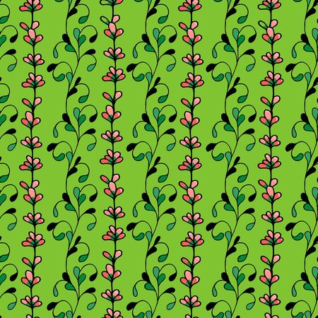 Elegant seamless pattern with yellow flowers, vector illustrationのイラスト素材