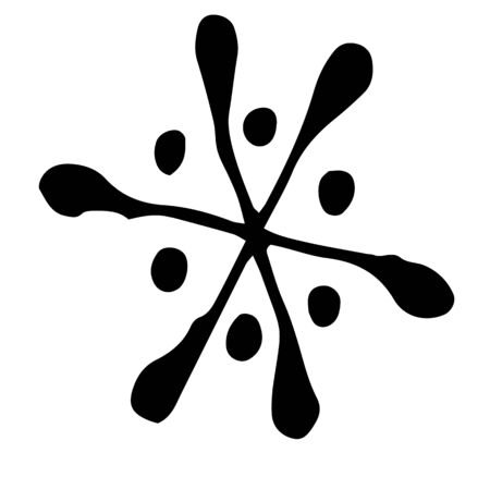 Hand drawn Christmas decorations isolated on a white background.のイラスト素材