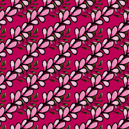 Design element. Floral seamless vector pattern. Vector seamless texture. Textile design. Vintage vector ornament pattern. Creative abstract background. Colored background.のイラスト素材