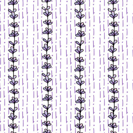 Seamless floral pattern with romantic flowers.Abstract seamless floral romantic pattern for wallpaper design. Decorative textile background. Vintage floral card. Pink floral background. Doodle style texture. Summer background.のイラスト素材