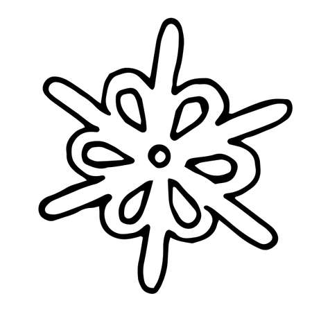 Hand drawn Christmas decorations isolated on a white background.のイラスト素材