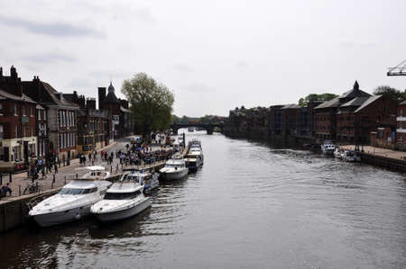 View of the the river Ouse in York, Englandの写真素材