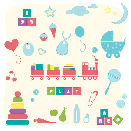 Baby Itemsのイラスト素材