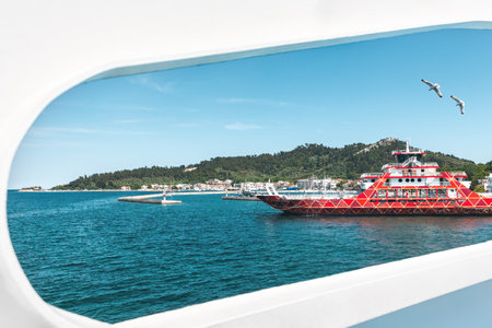 Limenas Port of Thasos or Thassos Greek island in the North Aegean Sea, 5.6.2023.