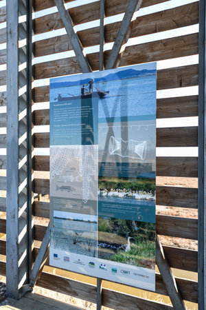 Bird observatory at National Park of Evros Delta, near Alexandroupolis and Turkish border, Dadia forest and protected wetland.の写真素材