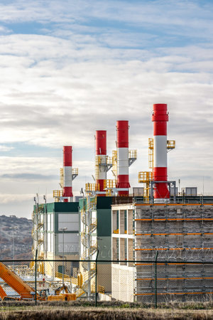 Oil and gas industry pipeline station, extracting, processing, and distributing oil and natural gas,...
