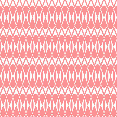 The geometric pattern with stripes. Seamless vector background. White and pink texture. Graphic modern pattern.のイラスト素材