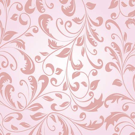 Floral pattern. Wallpaper baroque, damask. Seamless vector background. Pink and white ornament.のイラスト素材