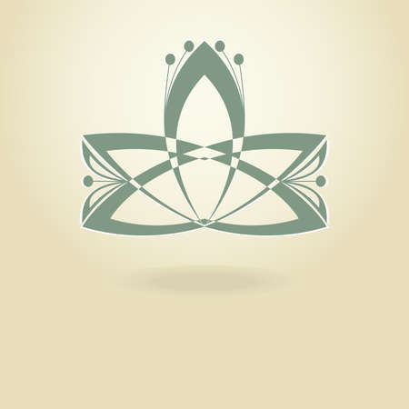 Lotus flower vector icon.のイラスト素材