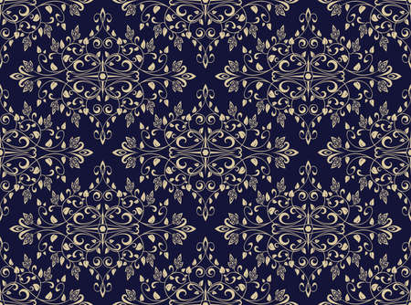 Floral pattern. Wallpaper baroque, damask.のイラスト素材