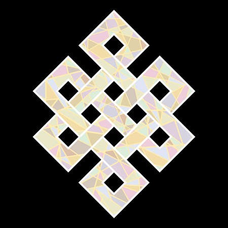 Tibetan knot endless knot Symbol of Buddhism.のイラスト素材