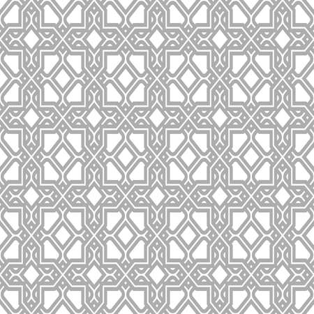 Abstract pattern in Arabian style. Seamless vector background. Gray and white texture	
のイラスト素材