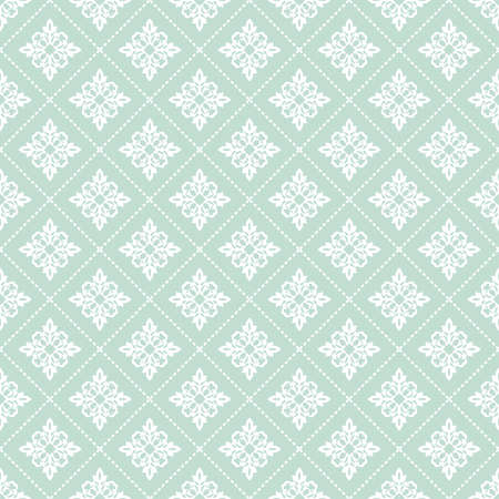 Floral pattern. Wallpaper baroque, damask. Seamless vector background. Blue and white ornament. Graphic modern patternのイラスト素材