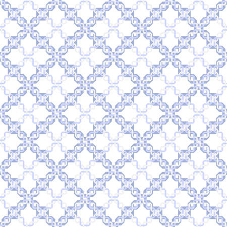 Abstract geometric pattern with rhombuses. A seamless vector background. Blue and white graphic...