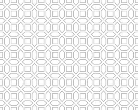 Abstract geometric pattern with squares, lines. A seamless vector background. Grey and white graphic patternのイラスト素材