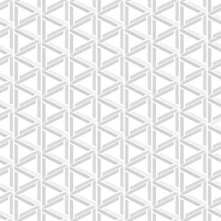 The geometric pattern with stripes, triangles. Seamless vector background. White and grey texture.のイラスト素材