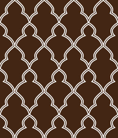 Abstract pattern in Arabian style. Seamless vector background. Brown and white pattern. Graphic modernのイラスト素材