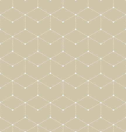 The geometric pattern of squares and dots. Seamless vector background. Beige and white texture.のイラスト素材